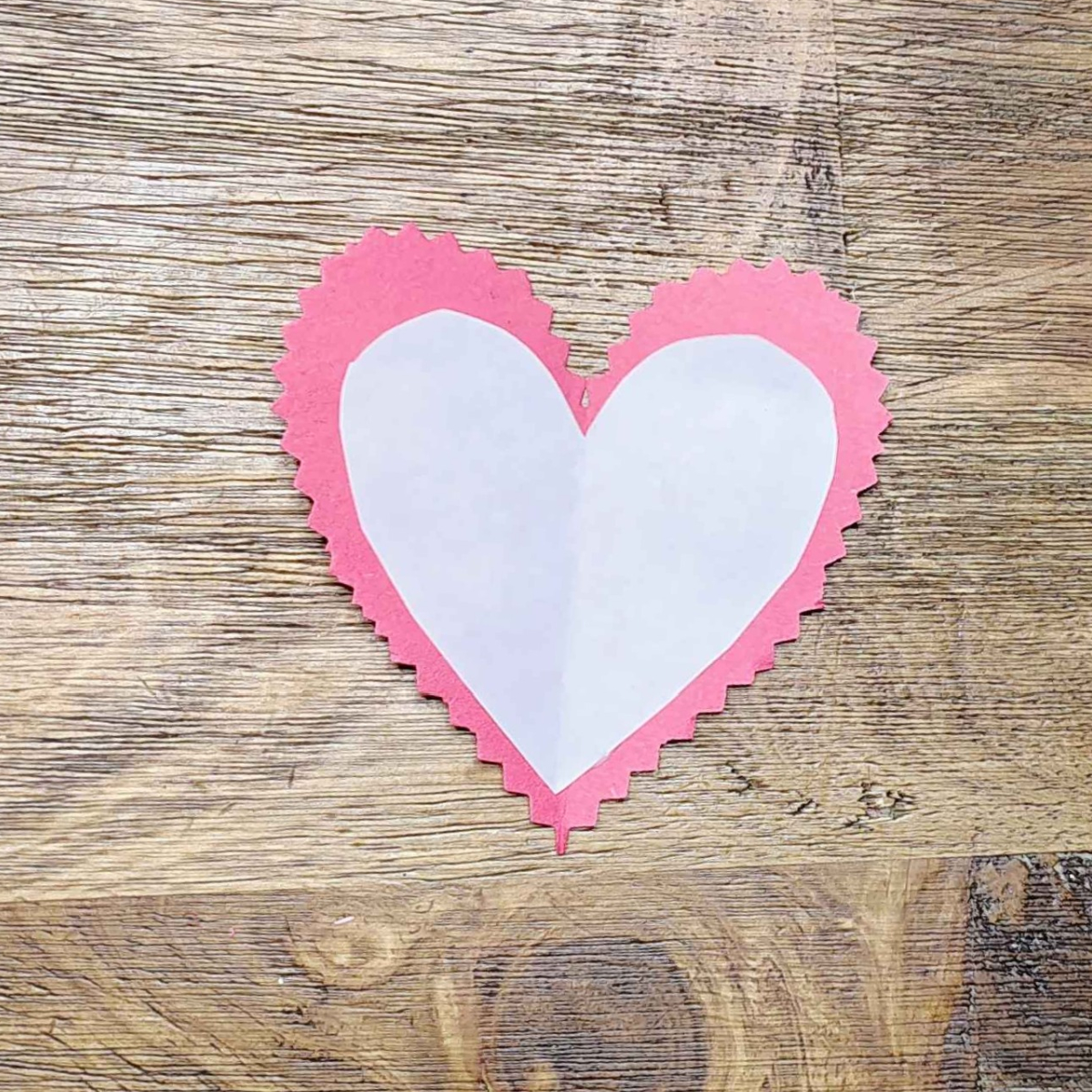 Key To My Heart Craft- Step 4 - Cut out a smaller heart- Kids Activities Blog