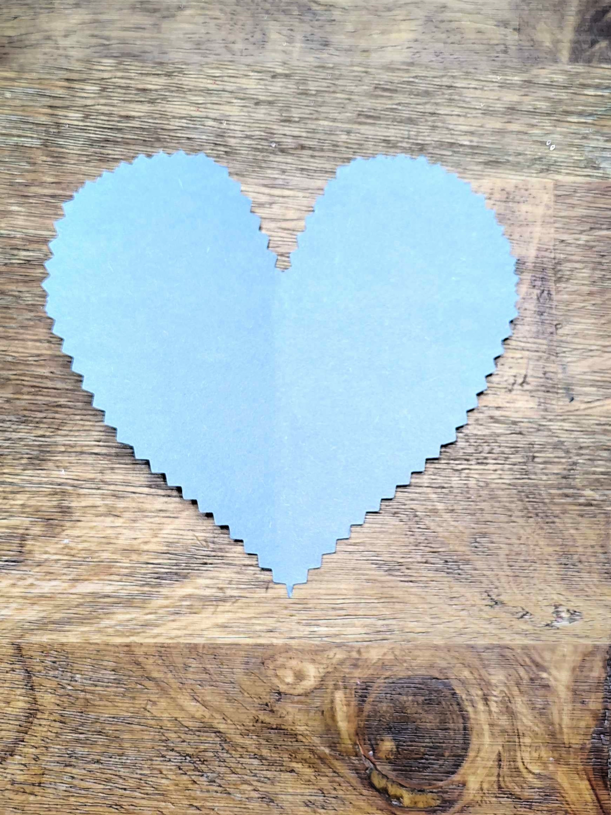 Butterfly Craft- Step 2- zig zag blue heart - Kids Activities Blog