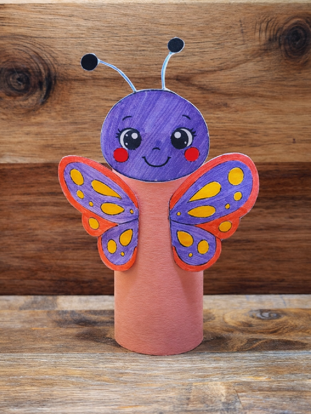 Butterfly Craft- Step 3- Head and wings glue onto the butterfly- Kids Activities Blog