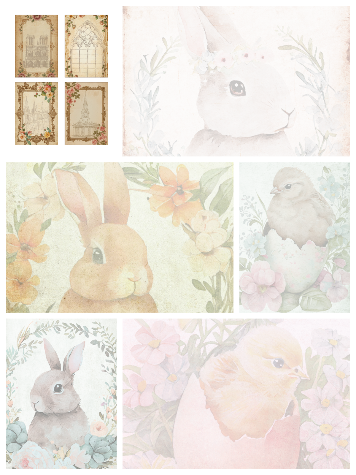 Easter Journal Kit- Stationary pages with bunnies, chicks, colors, and buildings - Kids Activities Blog