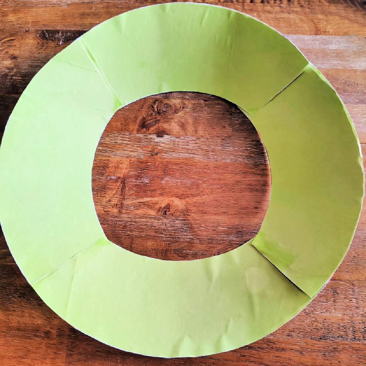 Easter Wreath- Step 3 - Glue papers together - Kids Activities Blog