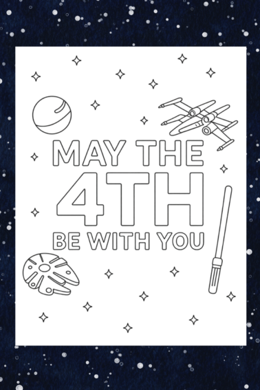 May The 4th Be With You Coloring Page - -Kids activities blog
