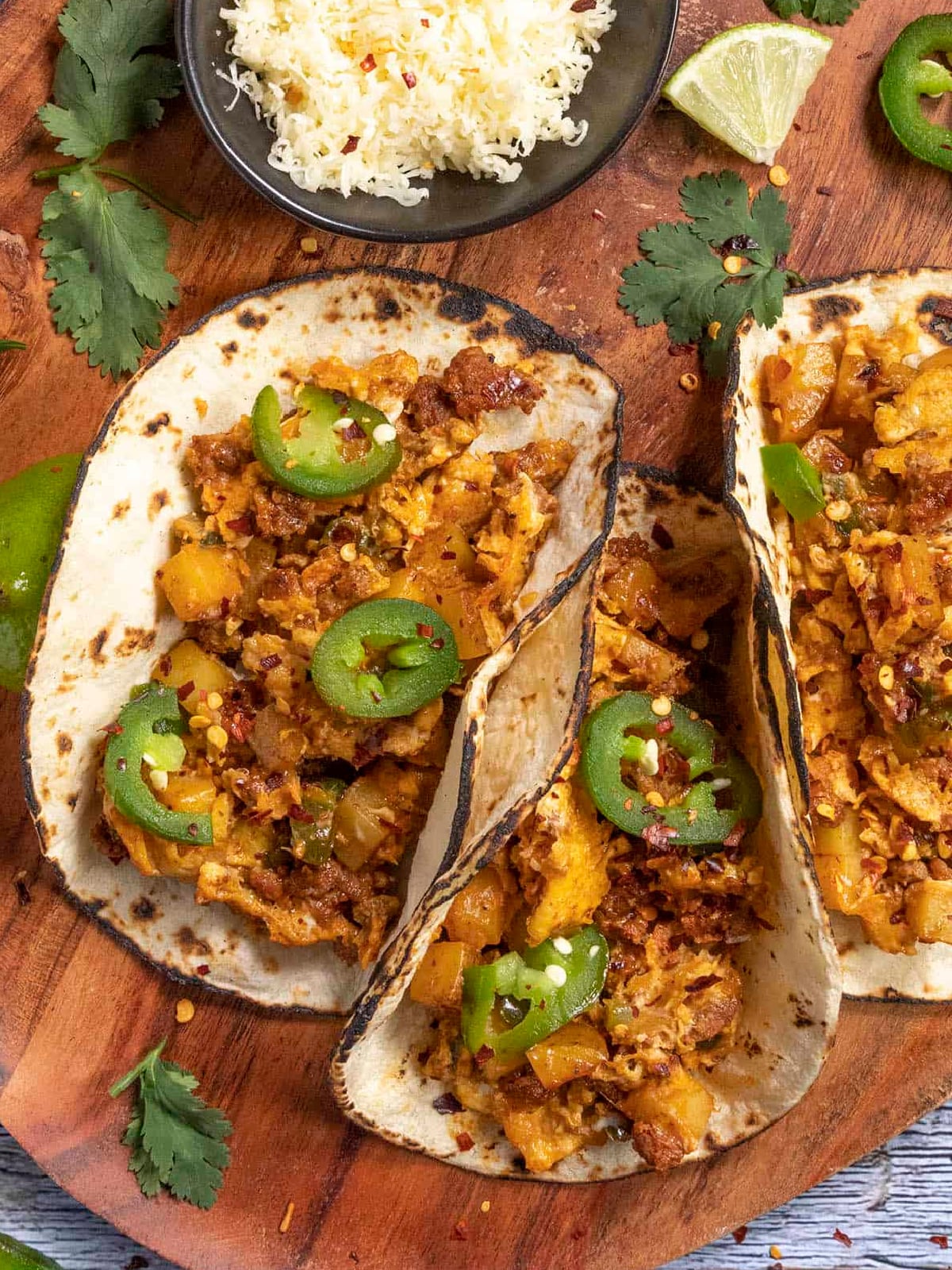Mother's Day Breakfast Recipes- breakfast tacos with jalepenos - Kids Activities Blog