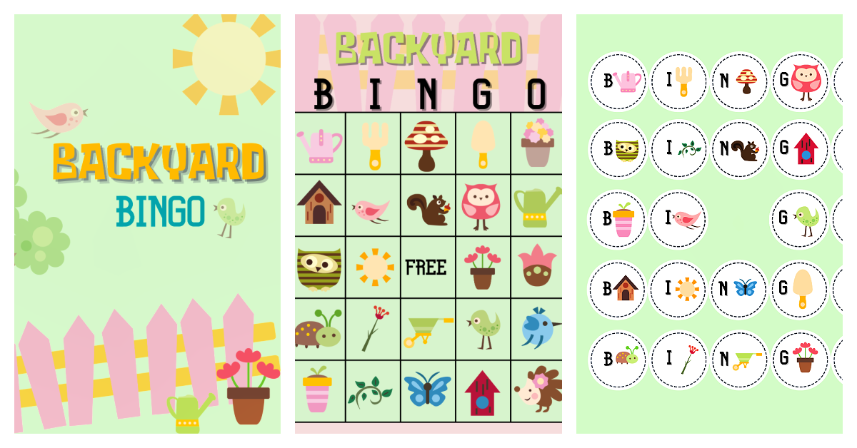 Free Printable Backyard Bingo Game Kids Activities Blog