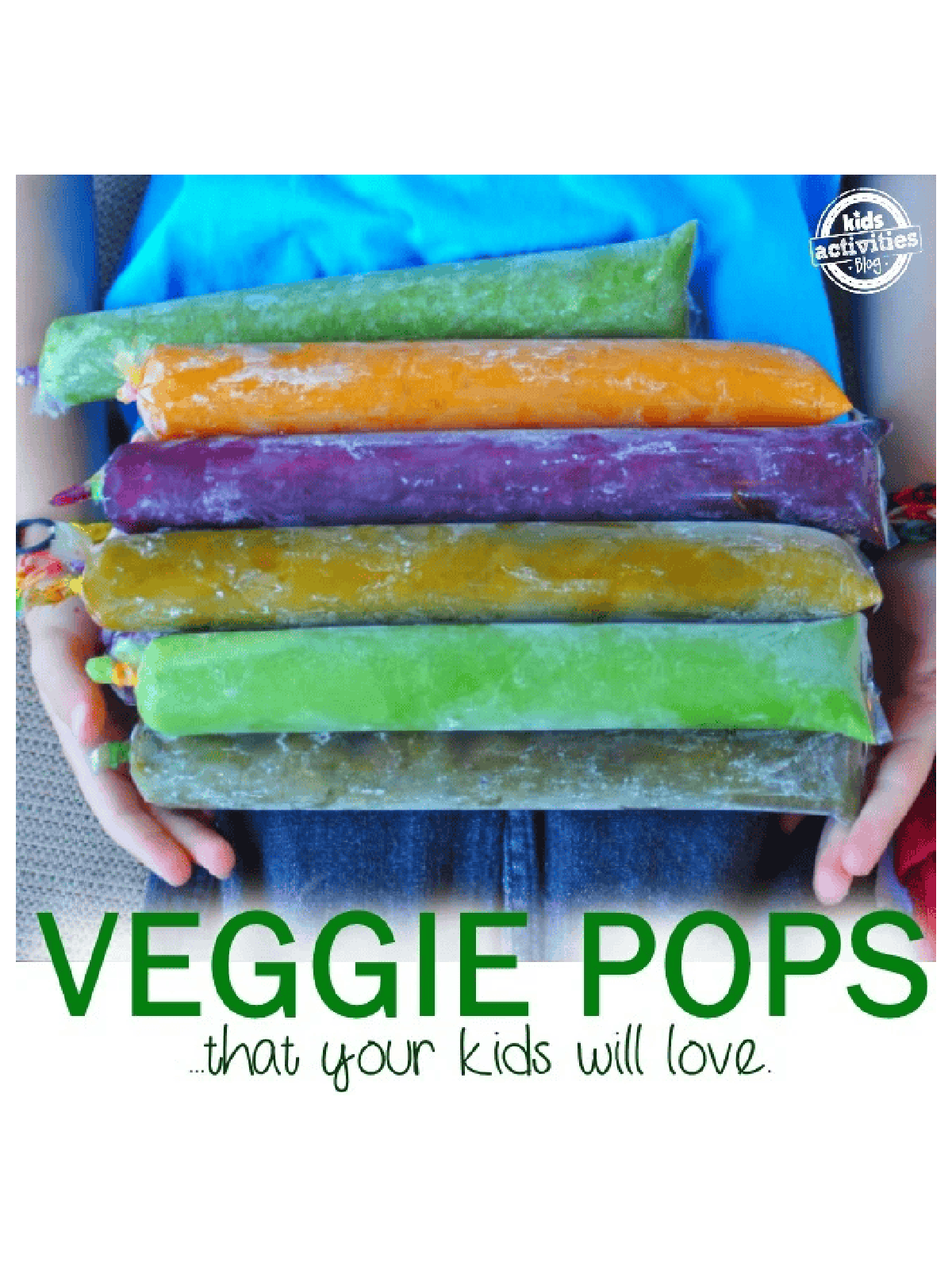 Beat The Heat- green, orange, yellow, red, veggie popsicles - Kids Activities Blog