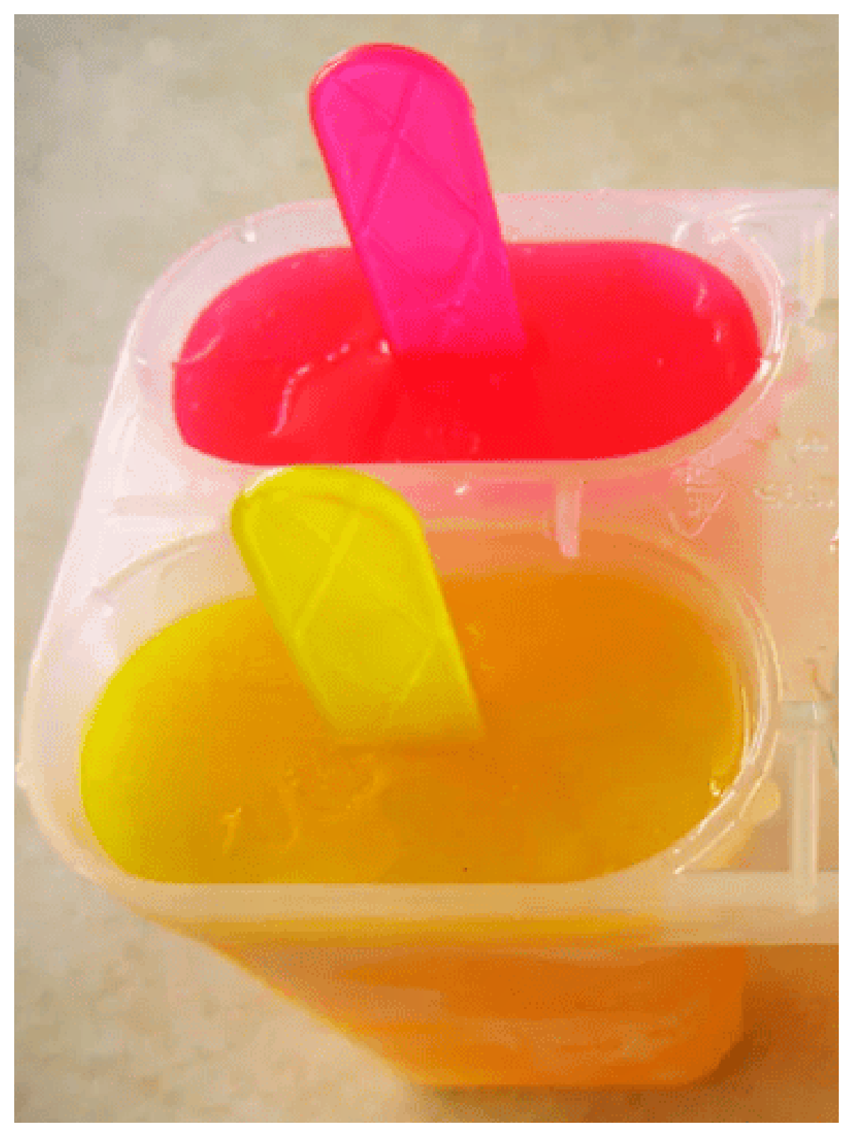 Beat The Heat- Pink and yellow Jello popsicles- Kids Activities Blog