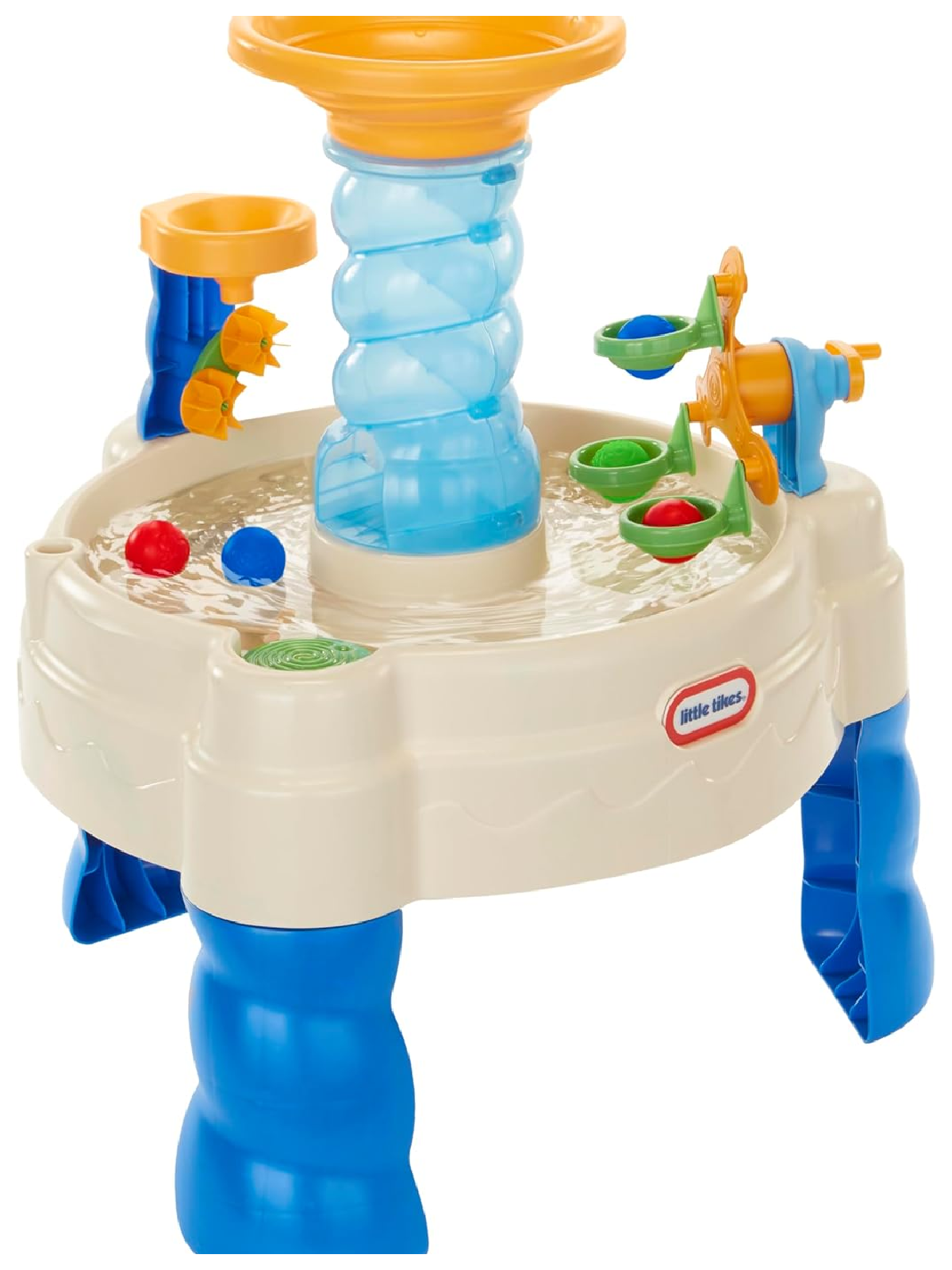 Beat The Heat- blue, orange, red, green, beige water table- Kids Activities Blog
