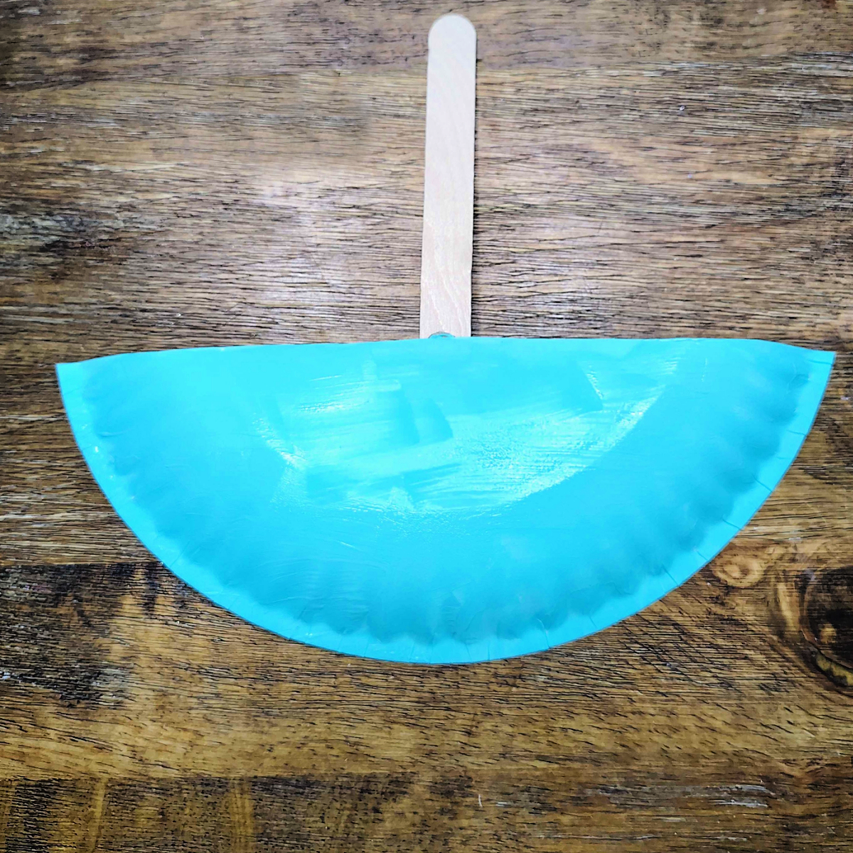 Paper Plate Boat Craft- Step 3 - Paint the outside of your boat-Kids Activities Blog