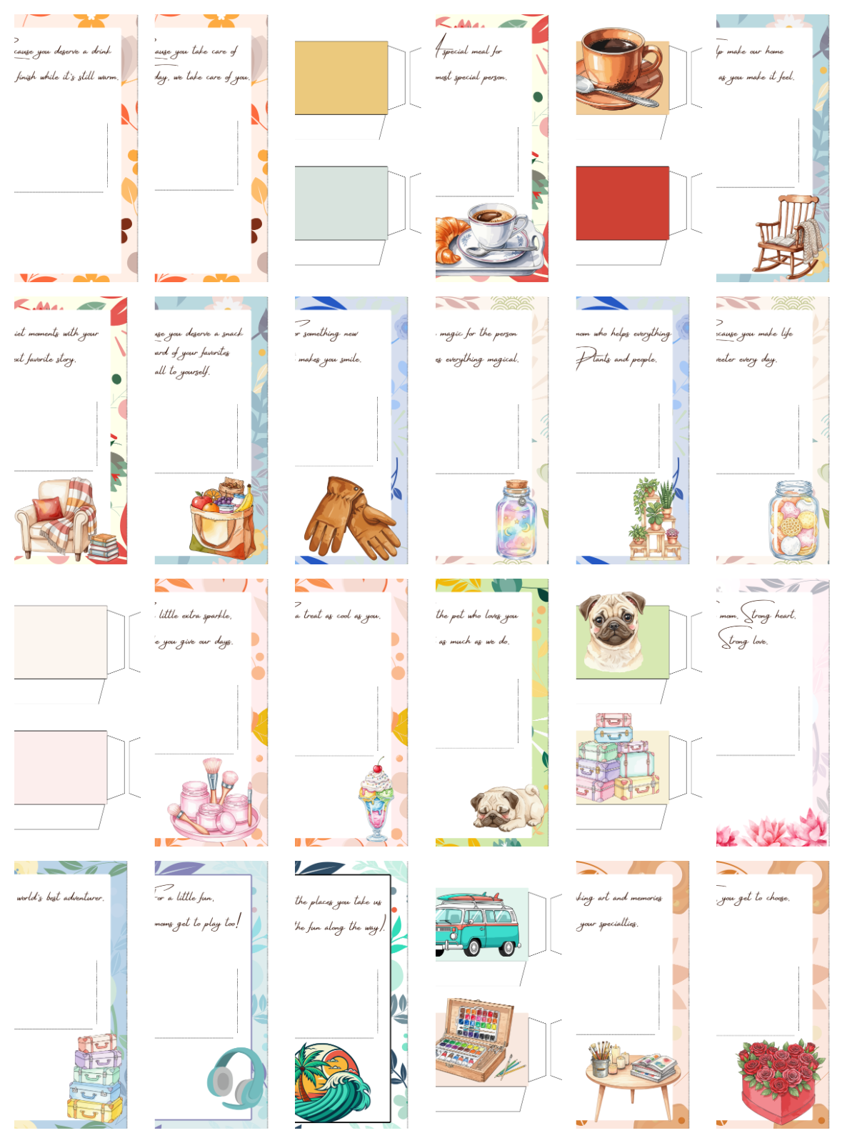 Mother's Day Printable- Many different images of templates with text and images - Kids Activities Blog