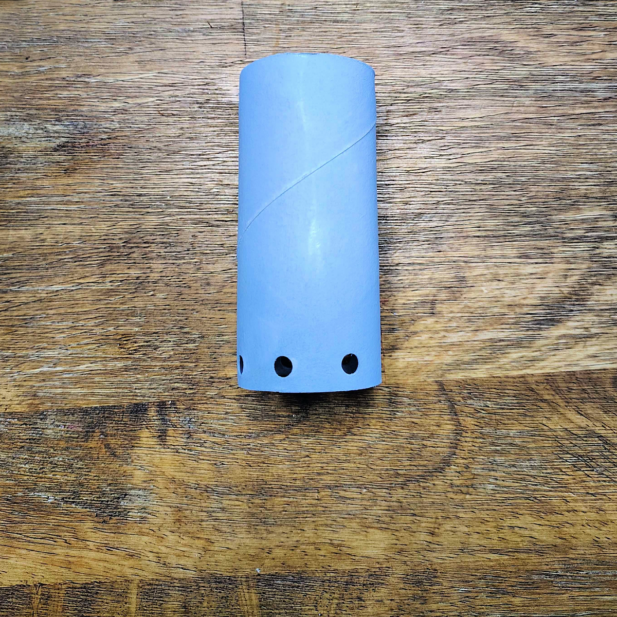 Toilet Paper Roll Octopus Roll- Step 2- Paint toilet paper roll blue-Kids Activities Blog