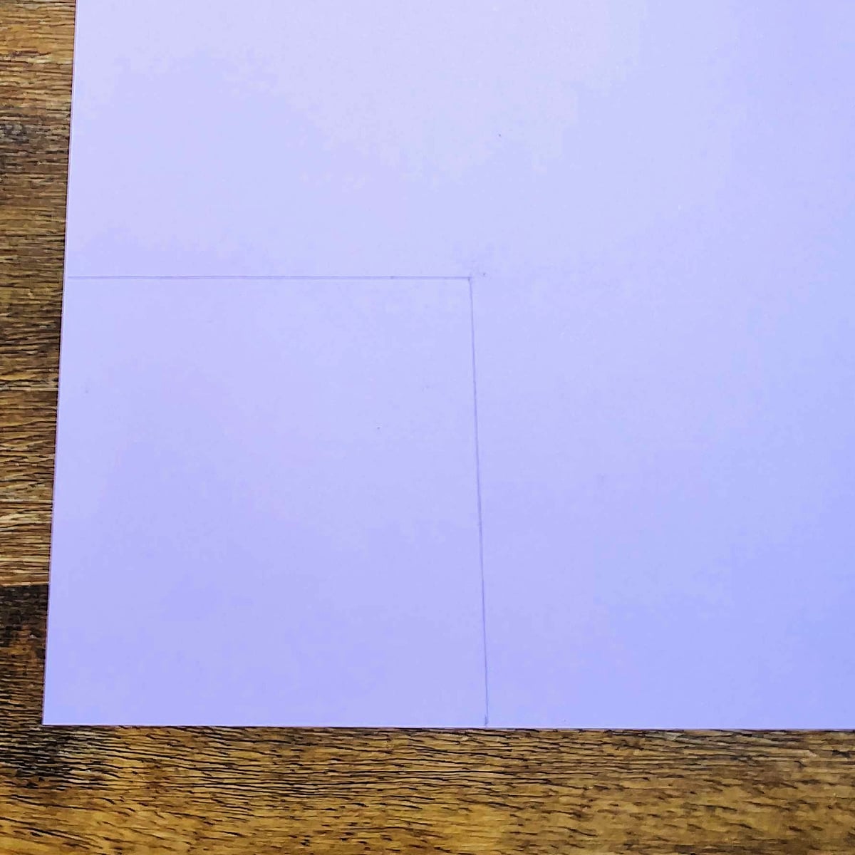 Homemade Father's Day Card- Step 6 - square drawn on purple paper- Kids Activities Blog