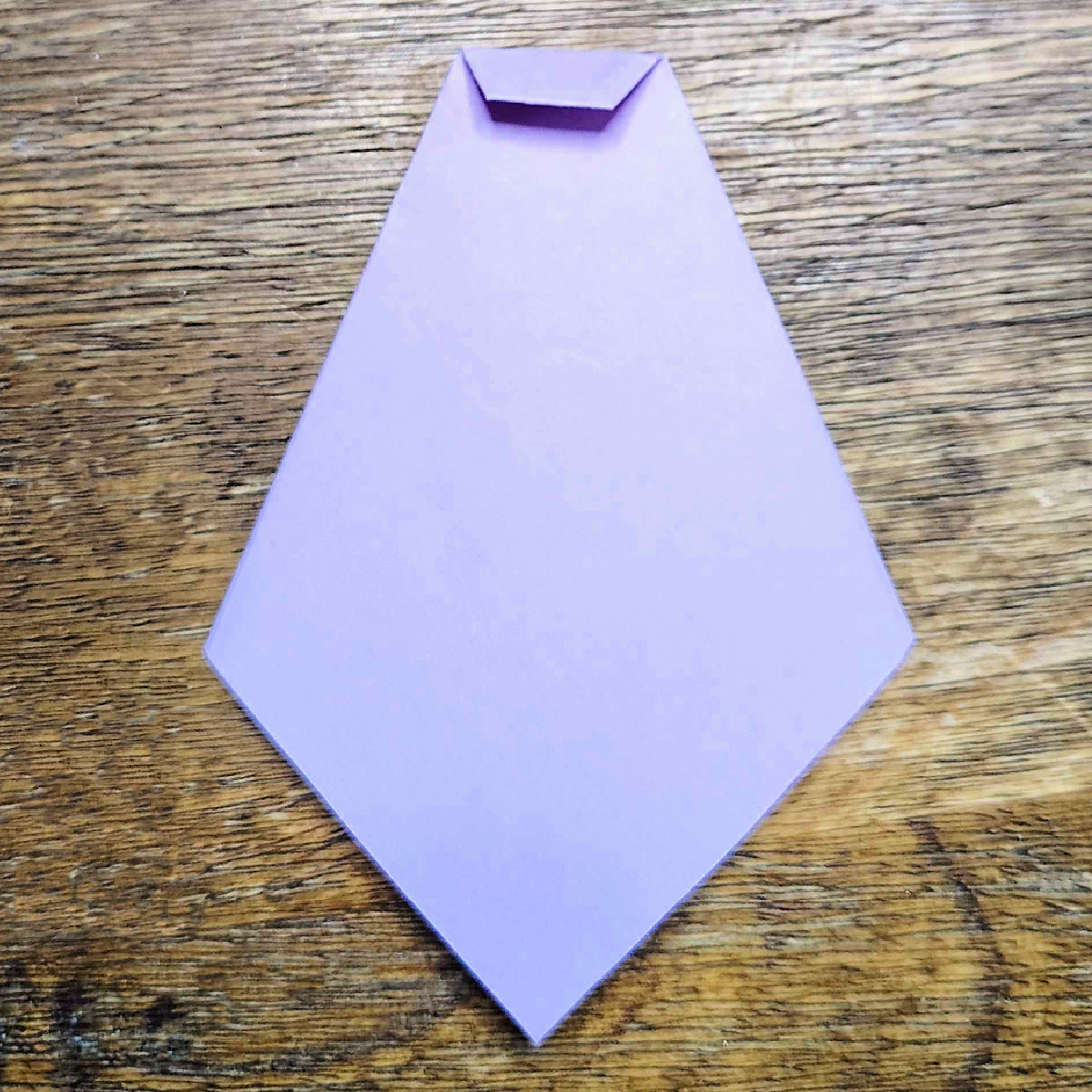 Homemade Father's Day Card- Step 9- Front of the purple paper folded down again - Kids Activities Blog