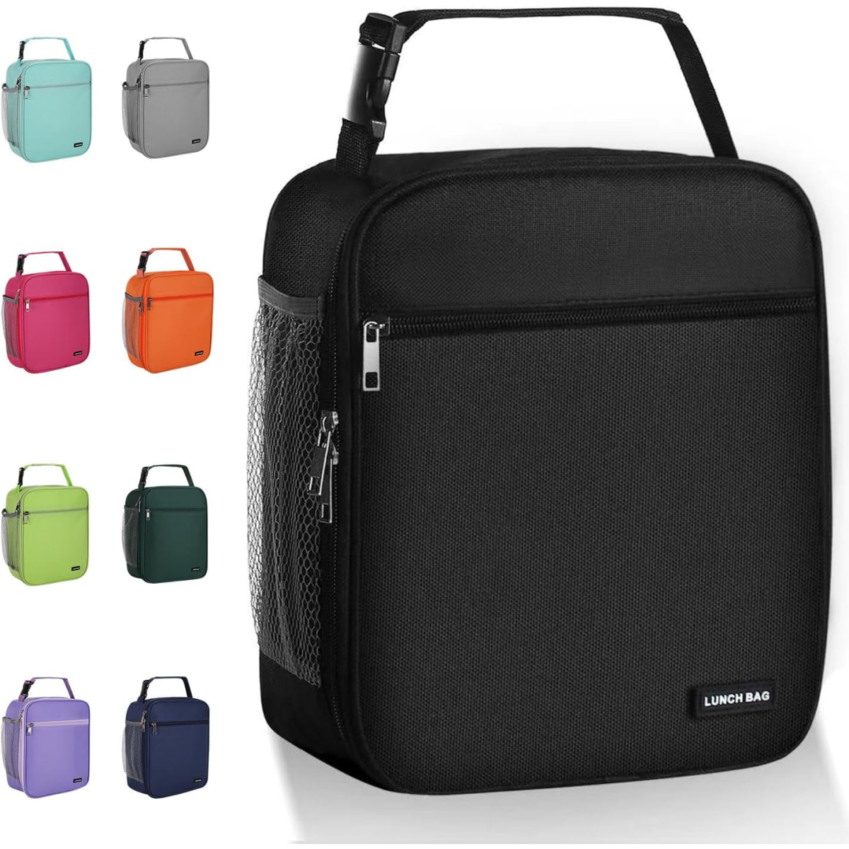Back To School Supplies- black, blue, gray, red, orange, blue, black lunch box -Kids Activities Blog