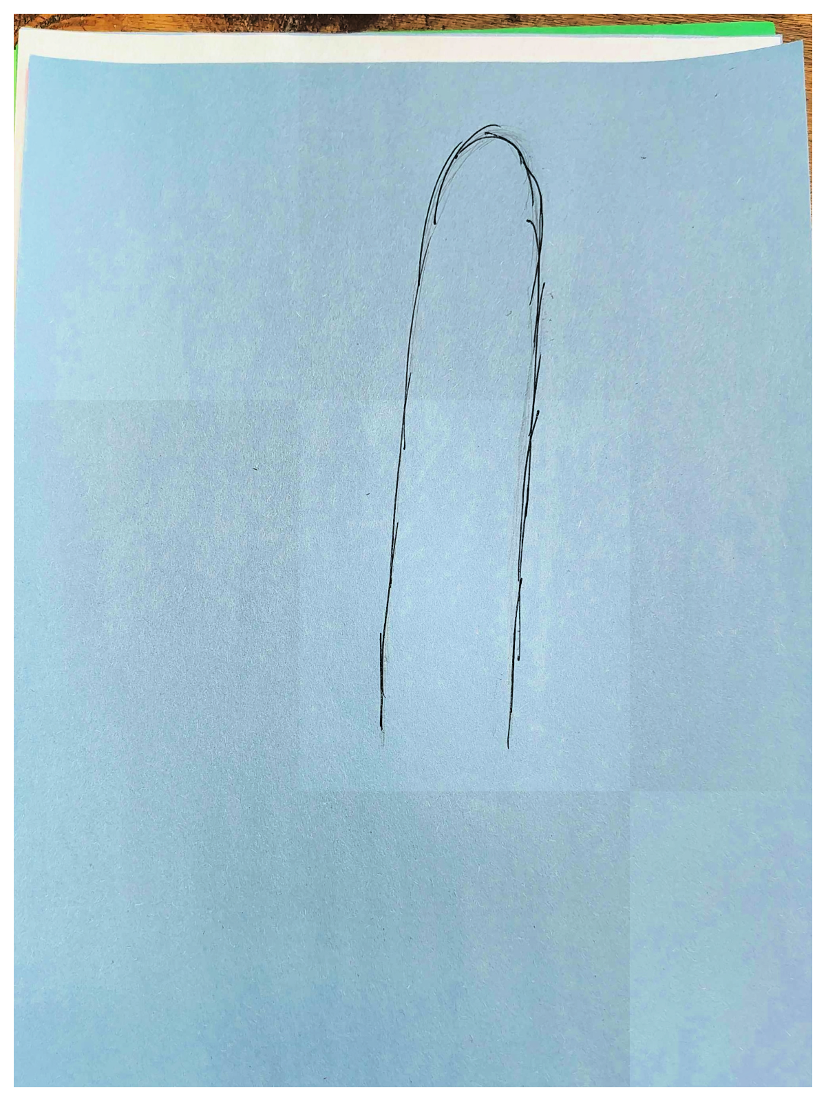 Leaf Craft- Step 3 - handle drawn on blue paper- Kids Activities Blog