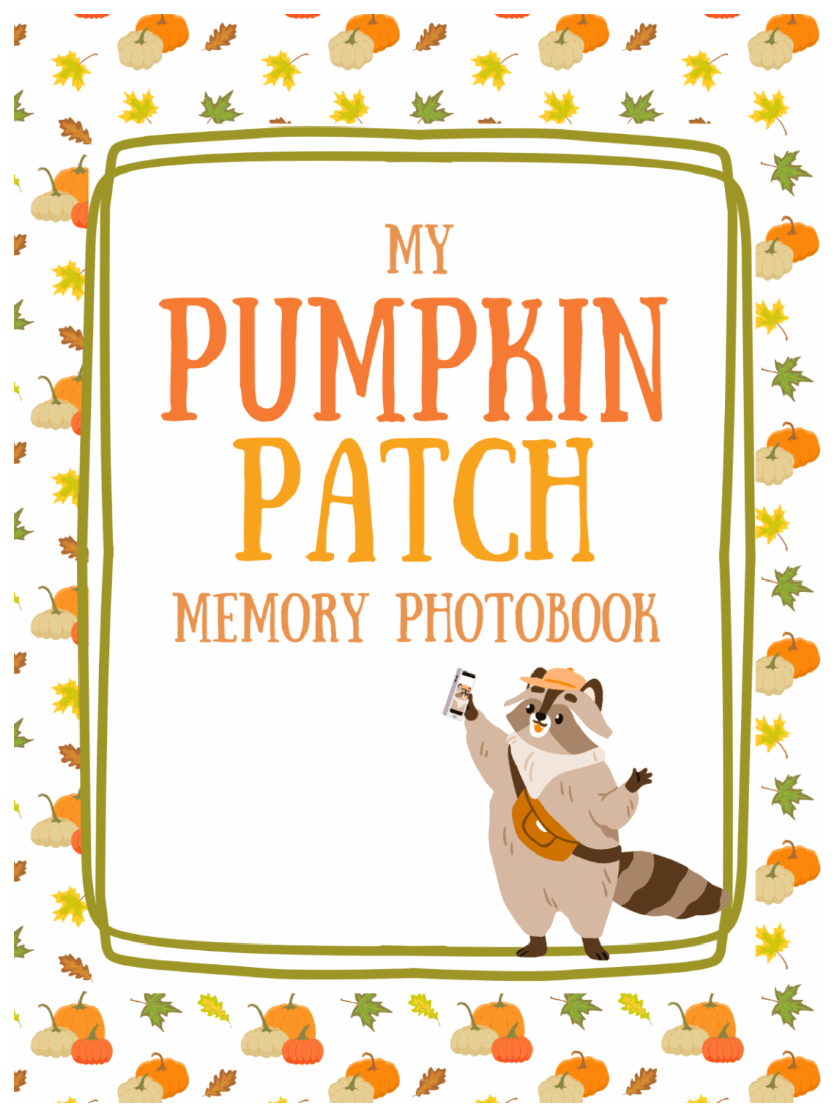 Fun Activities- pumpkin patch cover with pumpkins and racoons - Kids Activities Blog