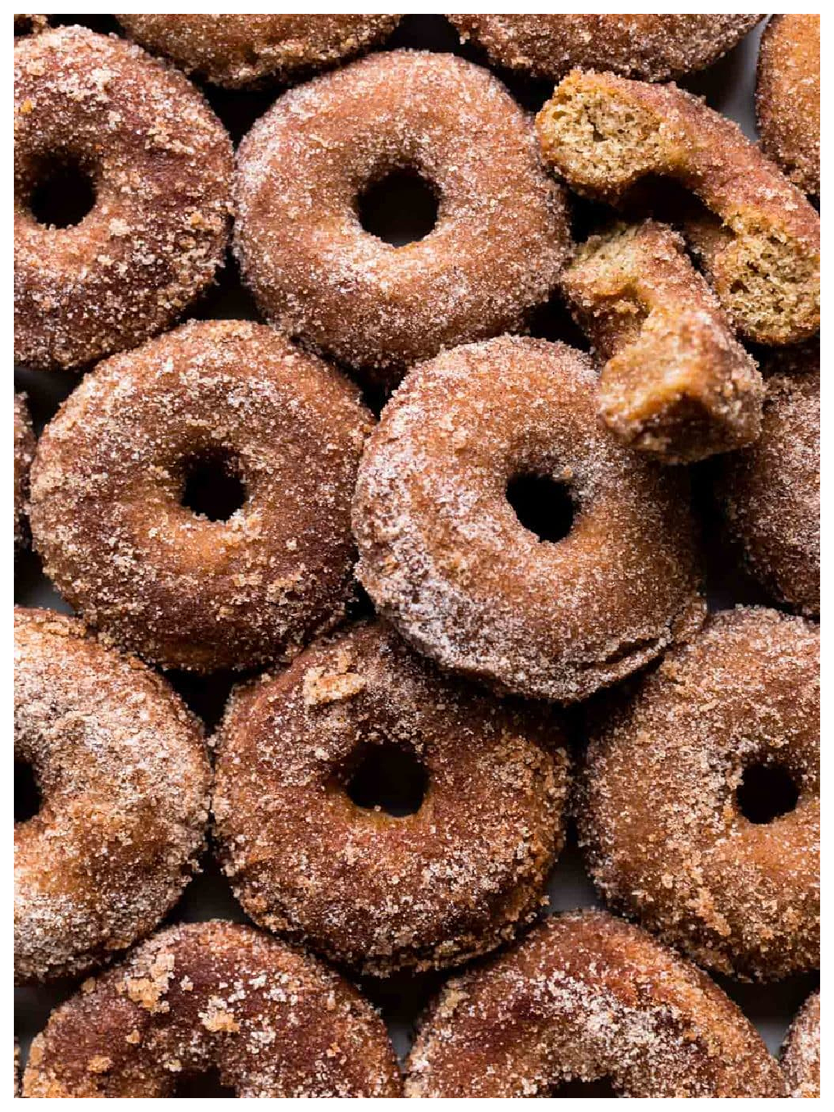 Apple Cider Recipes- cinnamon sugar donuts piled up-Kids Activities Blog