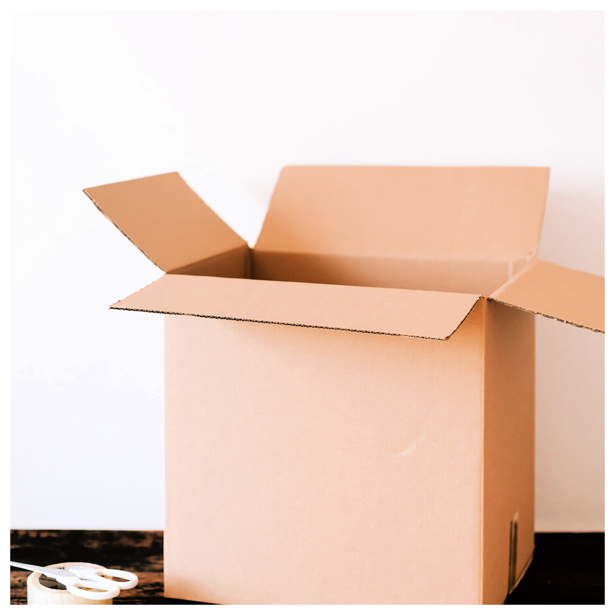 Craft Hacks- box on the floor next to tape -Kids Activities Blog