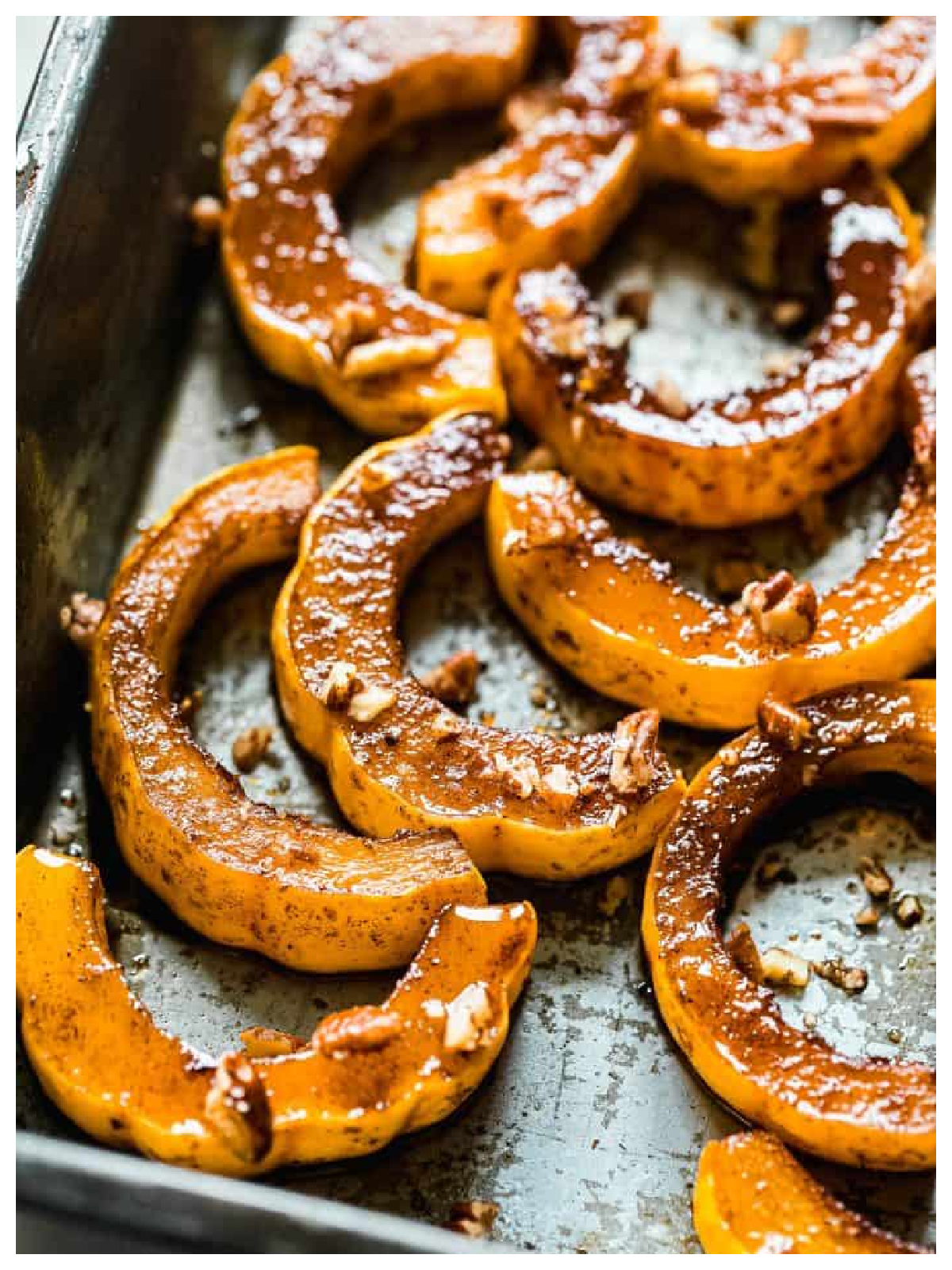 Maple Recipes - squash baked with maple on a pan -Kids Activities Blog