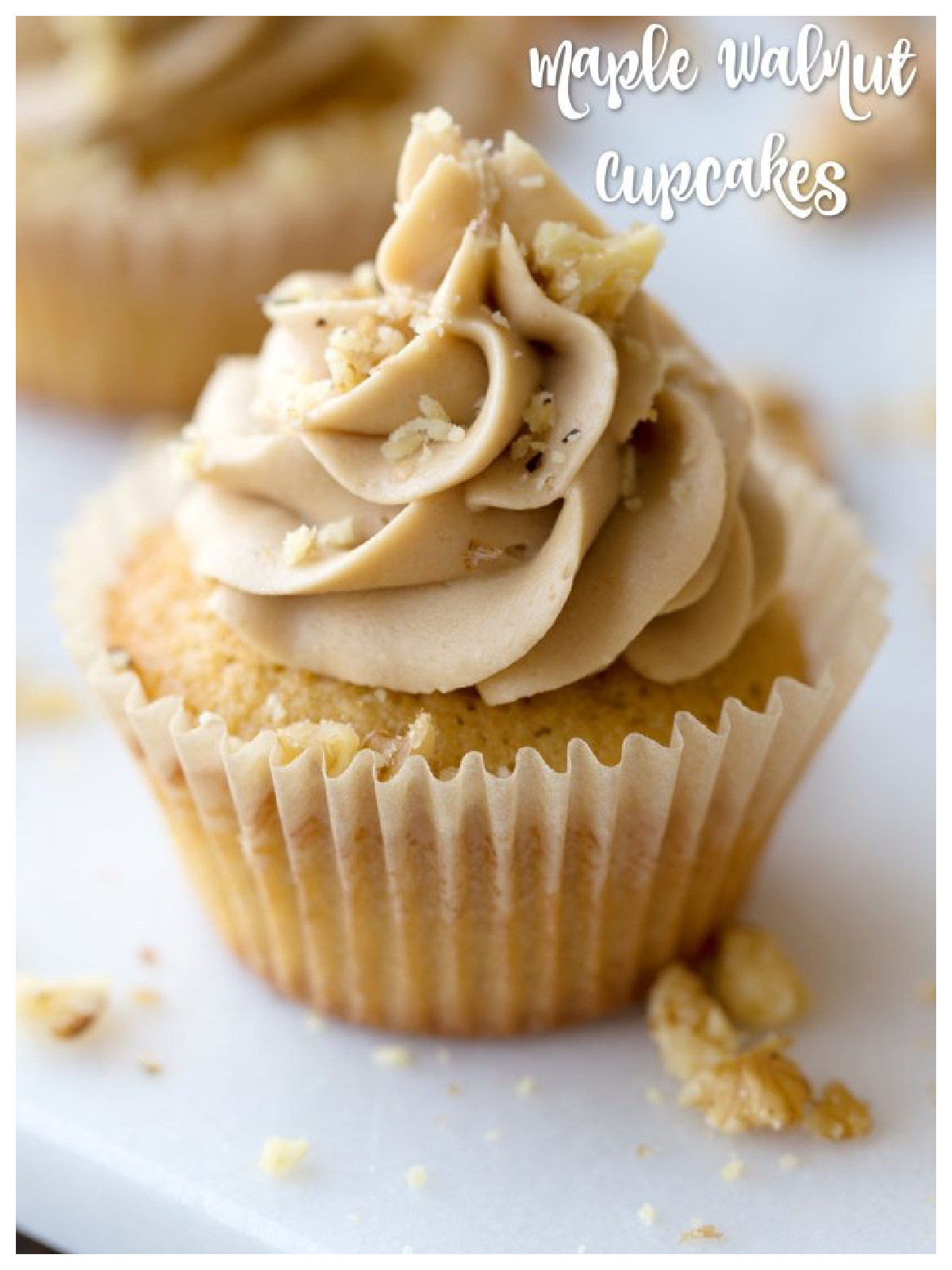 Maple Recipes - maple cupcake with frosting in paper cup-Kids Activities Blog